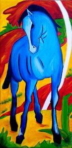 blue horse single